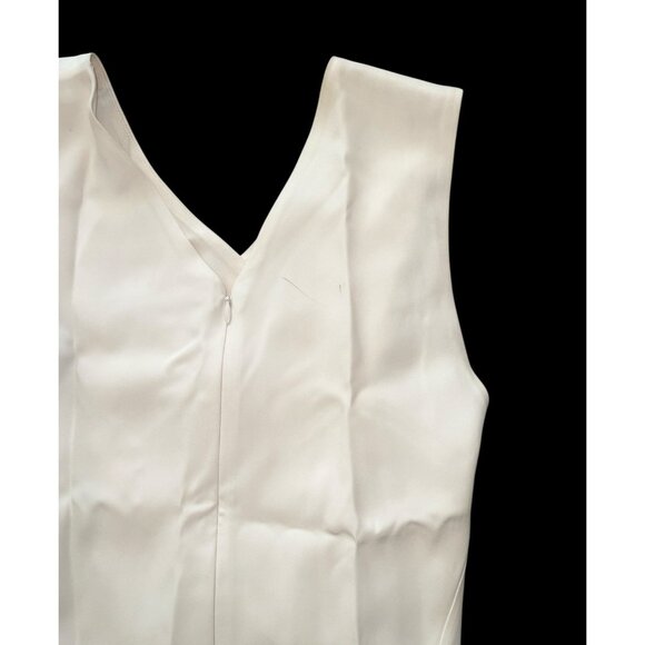 CELINE Paris 100% Silk Cross Front Top Off White Size 34 Made in France NWT - Picture 9 of 10